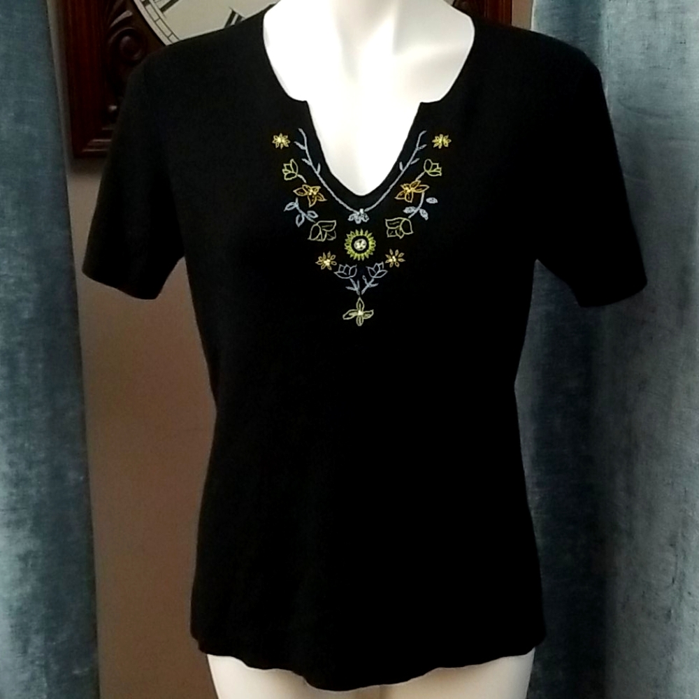 Kerri N Keksey Embroidered Sweater in Medium